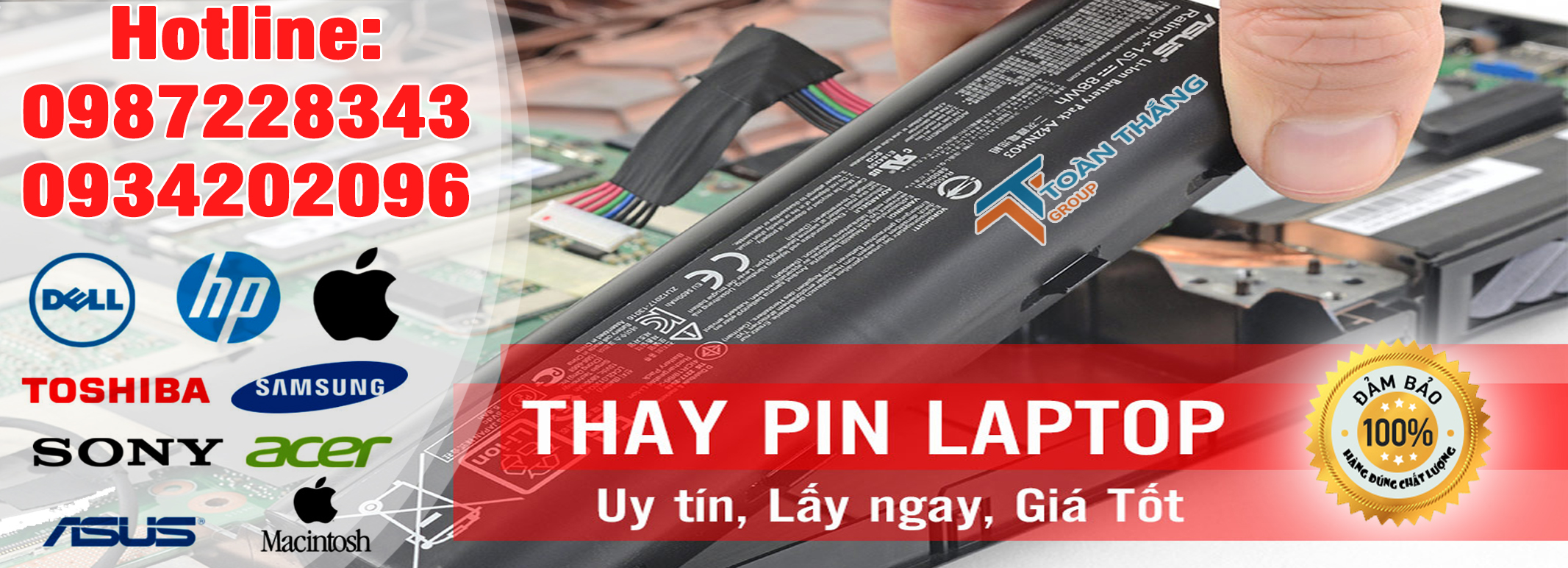 Công Ty Dịch Vụ Thay Pin Laptop Tận Nơi Quận 2 Uy Tín Nhanh